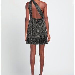 Sabina Musayev Chigaco one-shoulder tiered dress NWT Size L $417